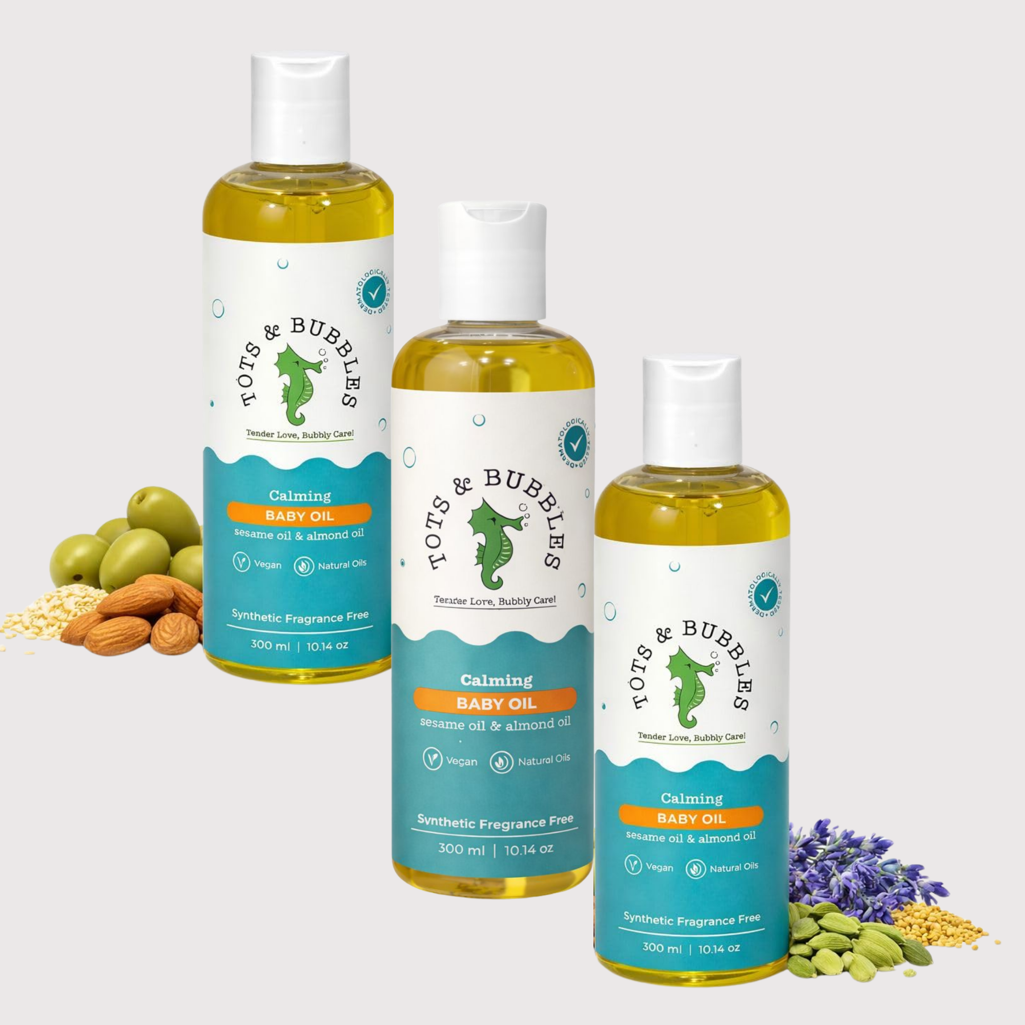 Calming Baby Massage Oil-Pack of 3