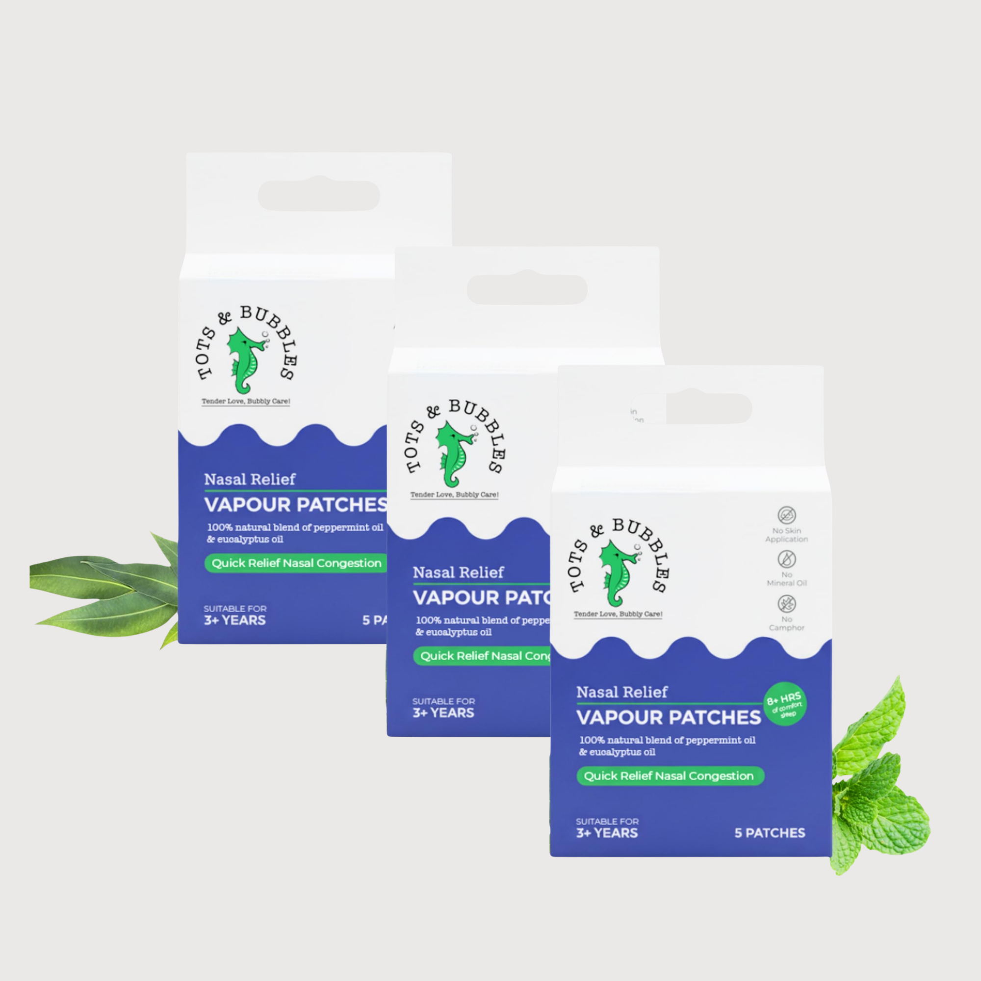 Cold Relief Vapour Patches - Pack of 3